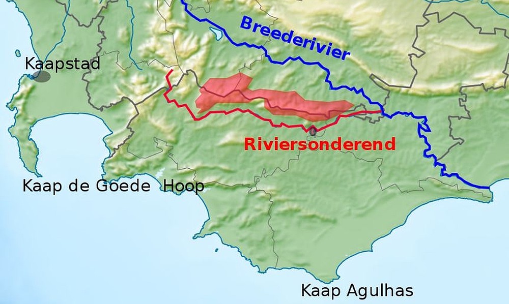 © Wikipedia Riviersonderend river map