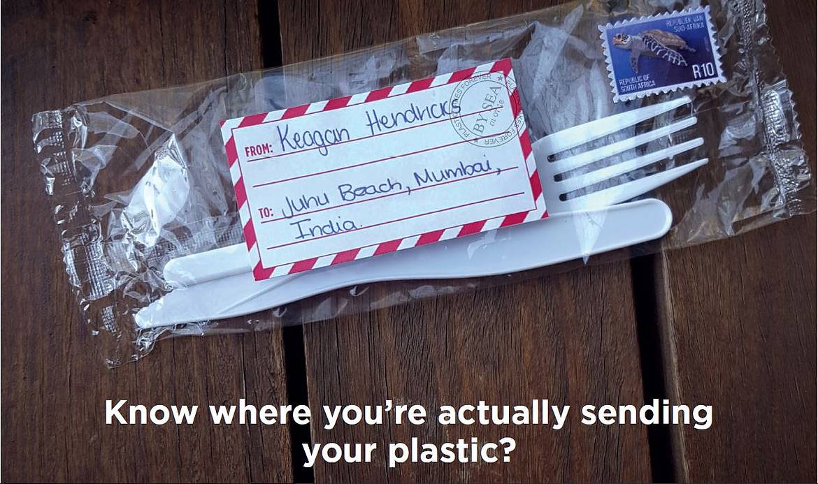 Single-use plastics often end up in our oceans and on our beaches. Refuse, reduce, reuse single-use plastics
